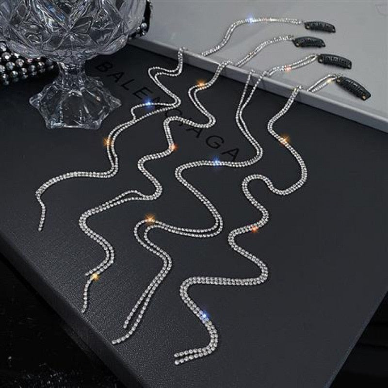 Flashing Diamond Chain Hairpin Braided