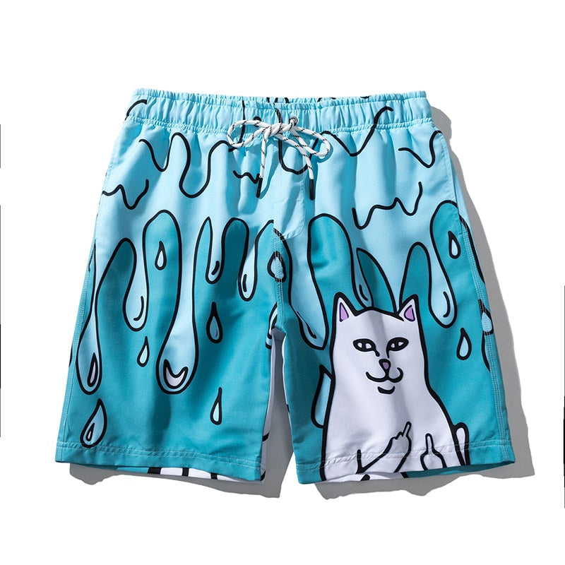 Graffiti Cat Graphic Shorts