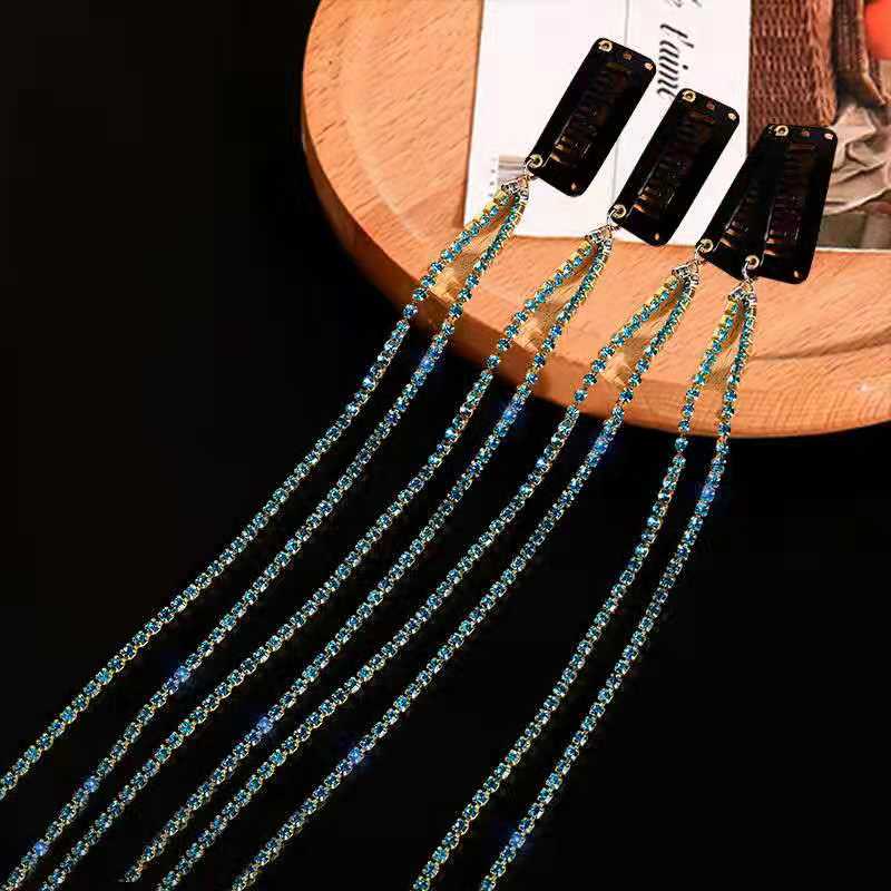 Flashing Diamond Chain Hairpin Braided