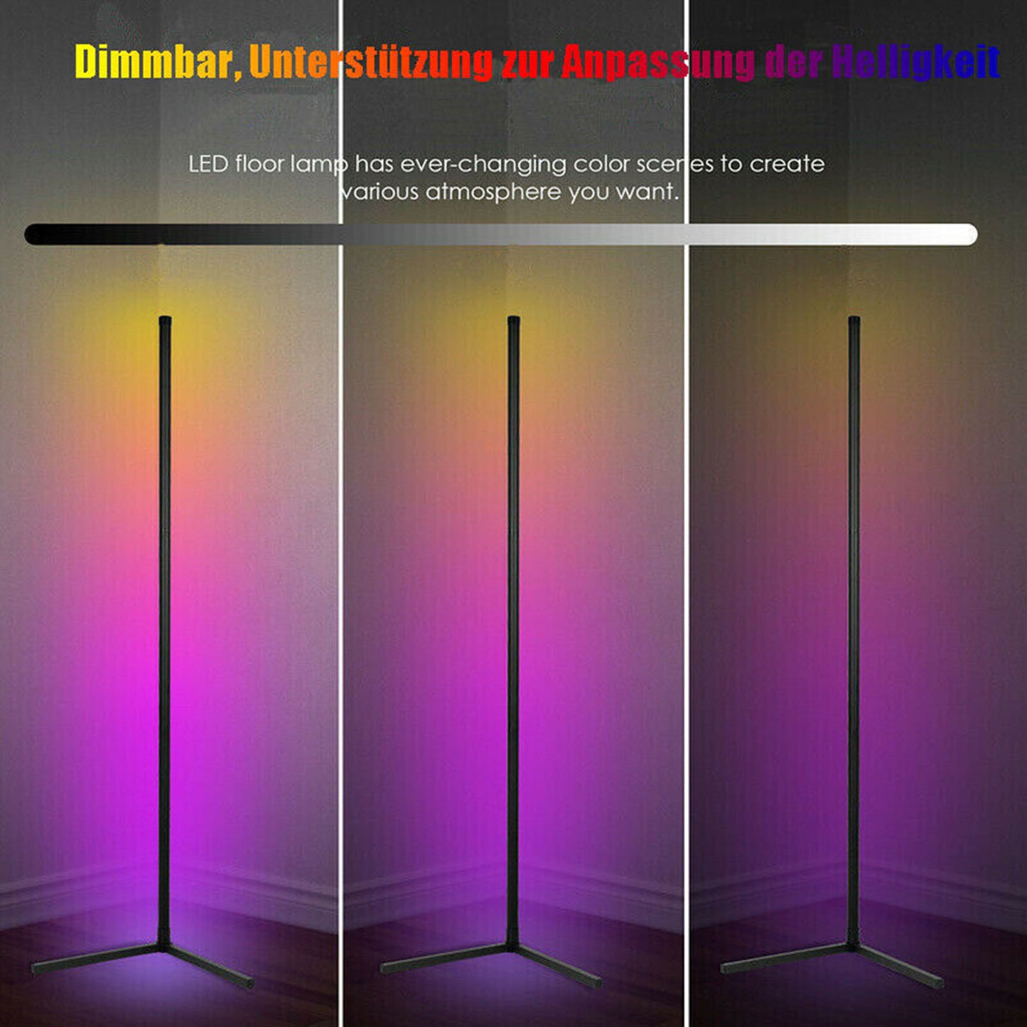 LED Lighting RGB Remote Tall Lamp