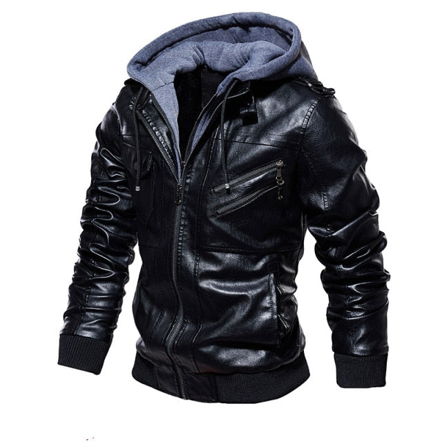 Casual Leather Jacket - Wurlis