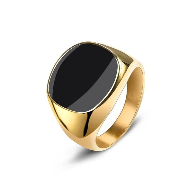 Smooth & Refined Vintage Stainless Steel Ring - Wurlis