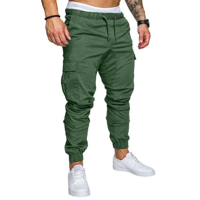 Plain Cargo Pants w/Drawstring - Wurlis