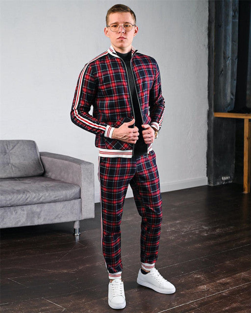 Designed Plaid Tracksuit Co-ord - Wurlis