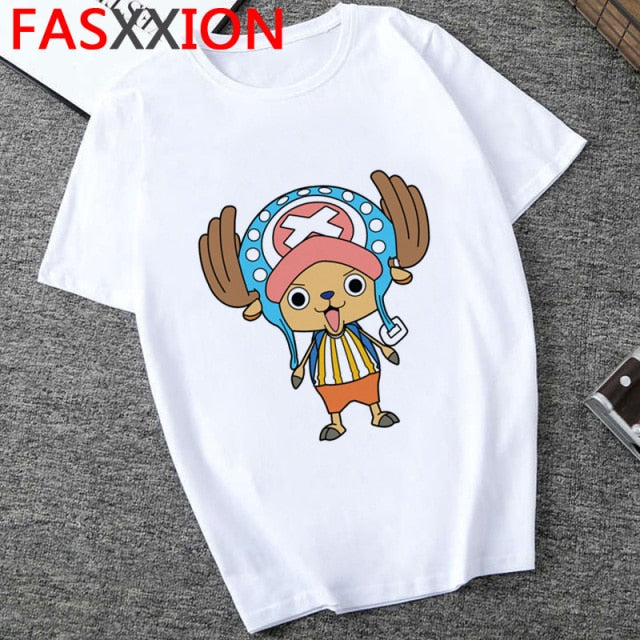 Printed One Piece Tony Tony Chopper Tee - Wurlis