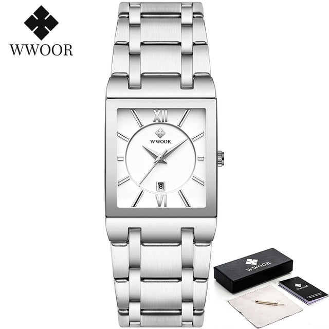 WWOOR Luxury Golden Quartz Stainless Steel Waterproof Wrist Watch - Wurlis