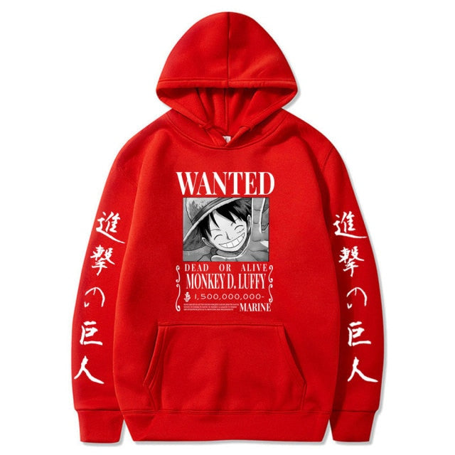 Luffy Bounty One Piece Hoodie - Wurlis