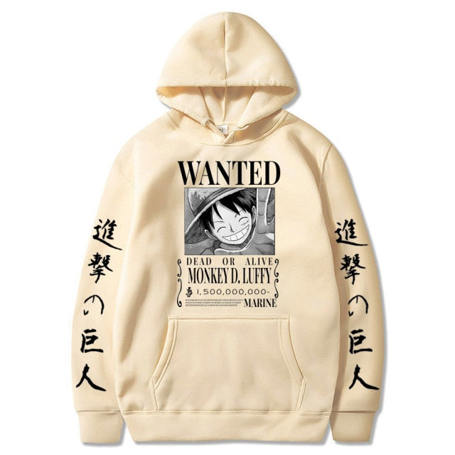 Luffy Bounty One Piece Hoodie - Wurlis