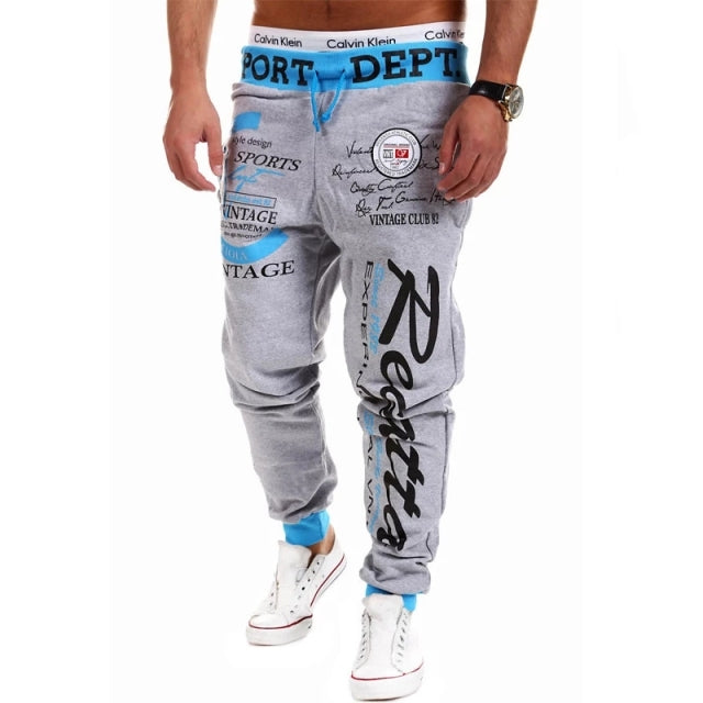 Printed Skinny Casual Joggers - Wurlis