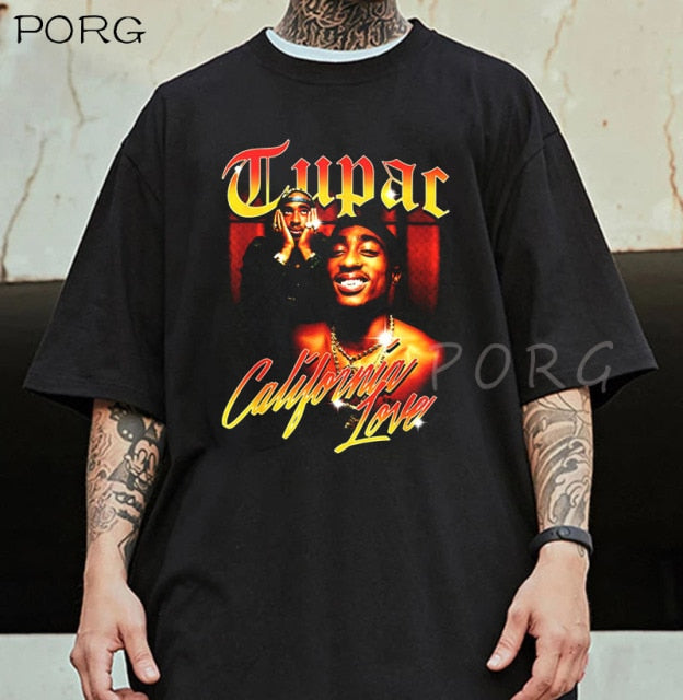 Graphic Tupac California Love Vintage Tee - Wurlis