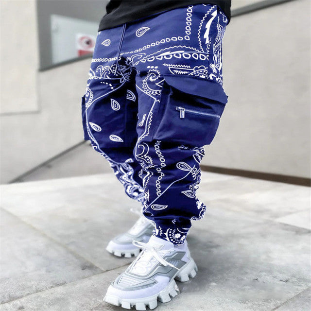 Hip Harajuku Bandana Styled Cargo Pants - Wurlis