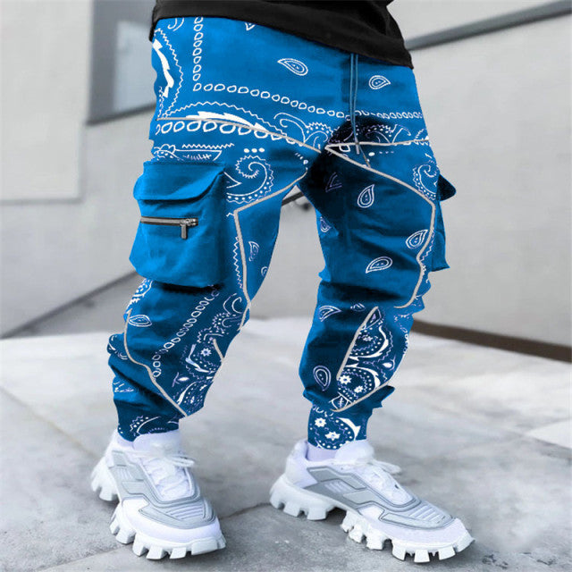 Hip Harajuku Bandana Styled Cargo Pants - Wurlis