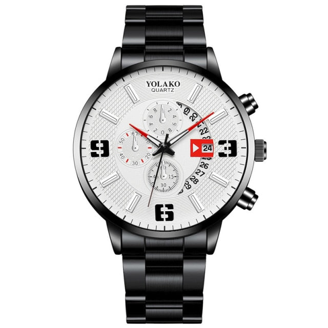 YOLAKO Stainless Steel Quartz Watch - Wurlis