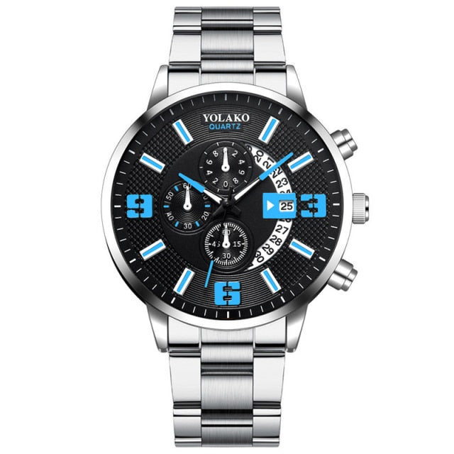 YOLAKO Stainless Steel Quartz Watch - Wurlis