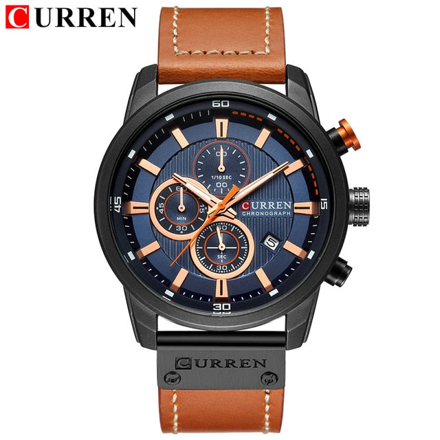 CURREN Fashion Quartz Chronograph Wrist Watch - Wurlis