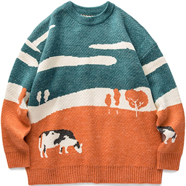 Vintage Knitwear Cow Sweater - Wurlis