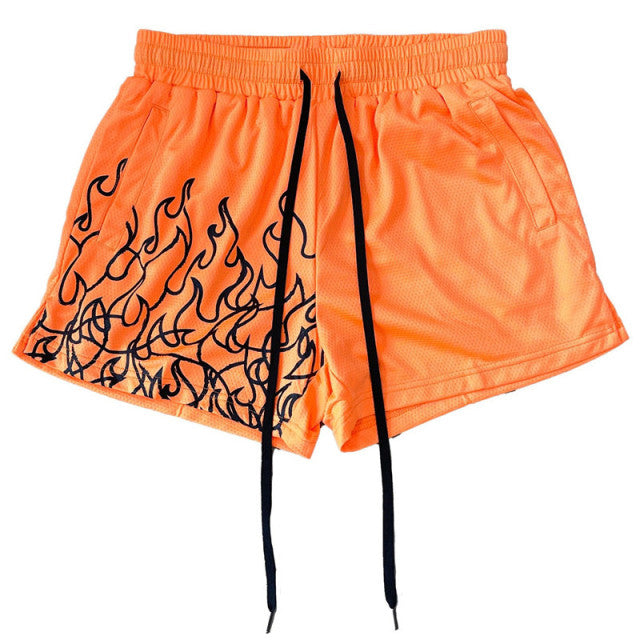 Vintage Flame Print Shorts - Wurlis