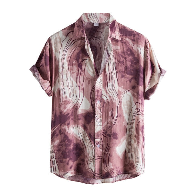 Casual Hawaiian Button Down Shirt - Wurlis