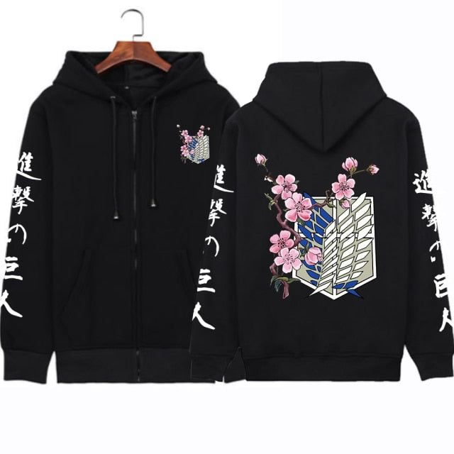 Fleece Attack on Titan Graphic Hoodie - Wurlis