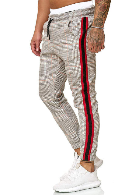 Plaid Casual Joggers - Wurlis