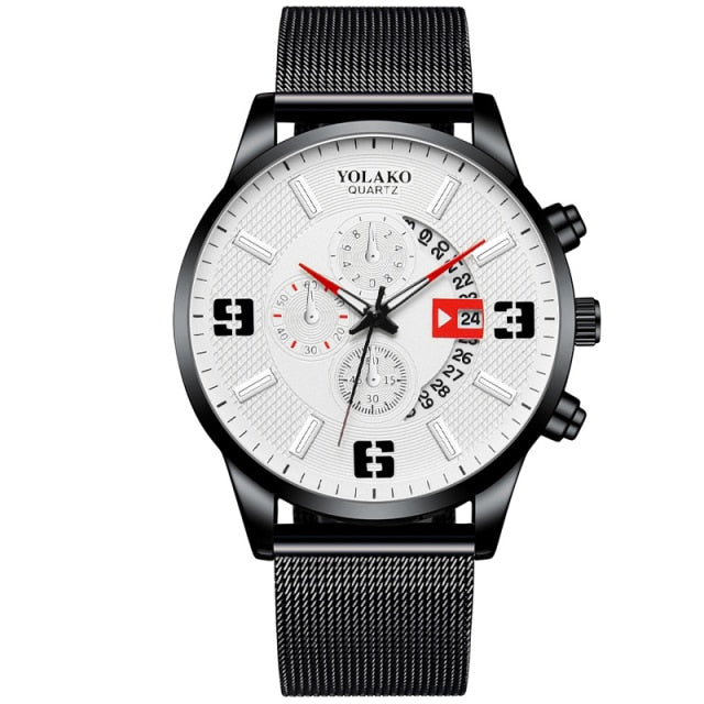 YOLAKO Stainless Steel Quartz Watch - Wurlis