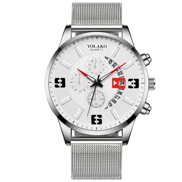 YOLAKO Stainless Steel Quartz Watch - Wurlis