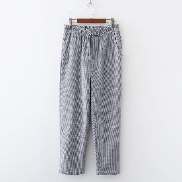 Plaid Cotton Pajama Pants - Wurlis