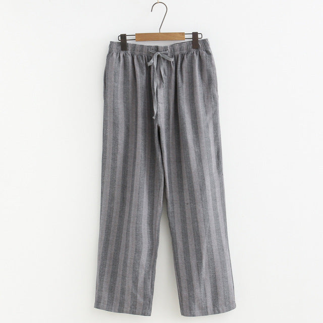 Plaid Cotton Pajama Pants - Wurlis